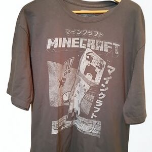 Minecraft Manga Style Gray Gamer XL Tee T-shirt